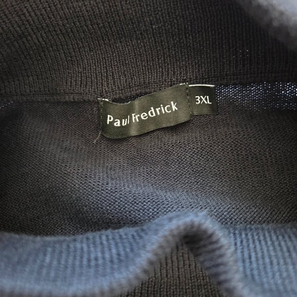 Paul Fredrick Men’s Black Lightweight Turtleneck Sweater 3XL 100% Supima Cotton - Picture 4 of 8
